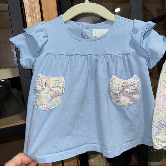 Oaks Apparel spring florals set ruffle top baby girl bloomers baby girl print - Picture 6 of 8